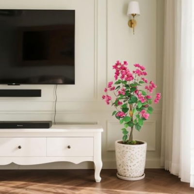 Product: Artificial Bougainvillea Tree, 3.6FT Fake Bougainvillea Trees with Pot, 43 Inch Faux Plant for Indoor Decor