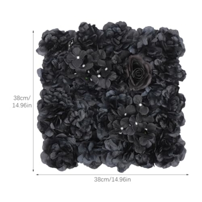 Product: JLYNOWPT Black Artificial Flower Wall Panels, 12 Pcs Flower Panels for Backdrop 15x15 in 3D Silk Hydrangeas, Dahlias, Roses Floral Panel for Wedding (Hydrangeas, Dahlias, Roses)
