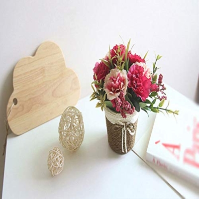 Silky Flower Store Silk Carnation Bouquets Artificial Fake Flowers, Geel 1, Faux Floral Stem Arrangement, Home Decor 1pc 20.5cm 7 7 Product: ZHOUYANB Silk Carnation Bouquets Artificial Fake Flowers with Stem for Mother's Day Birthday Home Decoration Wedding Bridal Basket Simulation Small Bonsai (Geel 1)