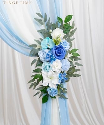 Product: TINGE TIME Artificial Arch Flowers Kit Pack of 5, Wedding Decorations for Reception with Hanging Flowers, Wedding Arch Silk Floral Arrangements Ceremony Backdrop French Country Outdoor Party Decor