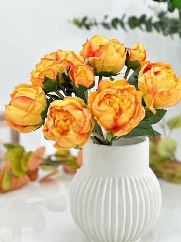 Product: 10 Stems Cream Artificial Wedding Flowers,Dried Pink Peonies for Home Decoration Gifts Decor(NO VASE) for Wedding/Home Decoration(Cream)