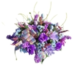 Product: Jucgghk Vivid and Realistic Floral Art 32" Purple Easter Saddle Flower, Artificial Elegant Saddle Flower for Outdoor Cemetery Grave Tombstone Decorations