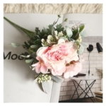 Product: fake flowers in vase Simulation flowers Camellia Peony Roses Wedding Flowers DIY Bouquet Pink Begonia Home Garden Party Decoration Artificial Flowers for Vase (Pink)