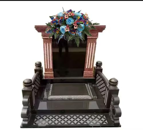 Product: Jucgghk Vivid and Realistic Floral Art Cemetery Saddle ，Spring Cemetery Flowers，Headstone Flower，Father's Day，Cemetery Decoration ，Flower for Cemetery