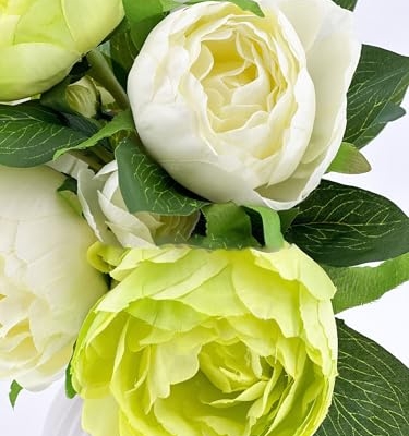 Product: 8 Stem Green Peonies Bouquet, Artificial Real Touch Peonies for Indoor Vase Home Table Centerpieces Wedding(NO VASE) for Wedding/Home Decoration
