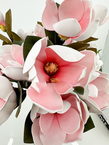 Product: 3PCS Pink 3 Heads Magnolia Stem,30" Realistic Artificial Flower for Wedding Table DIY Floral Arrangement Party Home Decor(NO VASE) for Wedding/Home Decoration