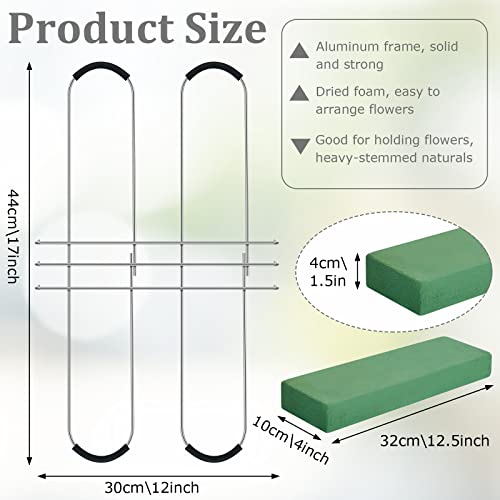 Product: Patelai 9 Pack Headstone Flower Saddle 12 Inch Grave Saddles for Cemetery Headstones for Wire Rustproof Galvanized Tombstone with Floral Foam for Grave Headstone Cemetery Floral Decorations