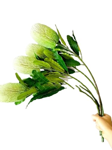 Product: 5 Stems Banksia Protea Stem,Artificial Long Stem Flower for Table Centerpieces Wedding Party Home Decoration Indoor(NO VASE) for Wedding/Home Decoration
