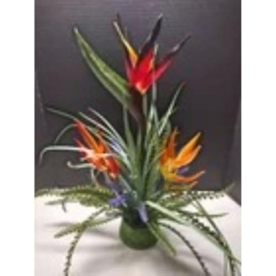 Product: Bird of Paradise Table Decoration On Disc, Weddings, Centerpiece Rd Artificial Flowers