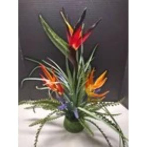 Bird of Paradise Table Decoration On Disc, Weddings, Centerpiece Rd Artificial Flowers - Artificial Flower Arrangements Product: Bird of Paradise Table Decoration On Disc, Weddings, Centerpiece Rd Artificial Flowers
