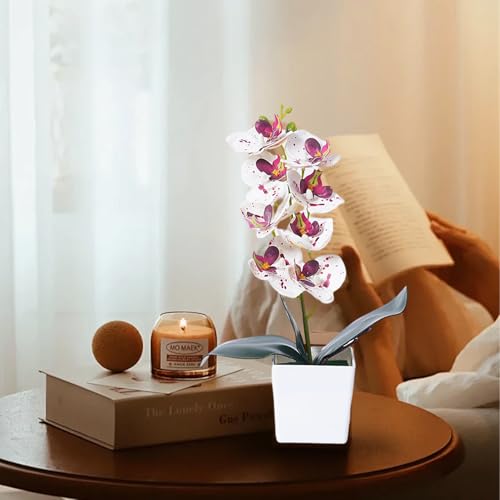 Product: JINXIAN 3 Pieces Orchids Artificial Flowers & Plants 30 cm Artificial Flowers in Pot Artificial Flowers Like Real Artificial Flowers Artificial Plant for Living Room Office Decoration