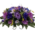 Product: Jucgghk Vivid and Realistic Floral Art Roses Peony Cemetery Saddle,Spring Cemetery Decoration,Father's Day Headstone Flower for Cemetery Headstones Decoration Outdoor Memorial Decorations