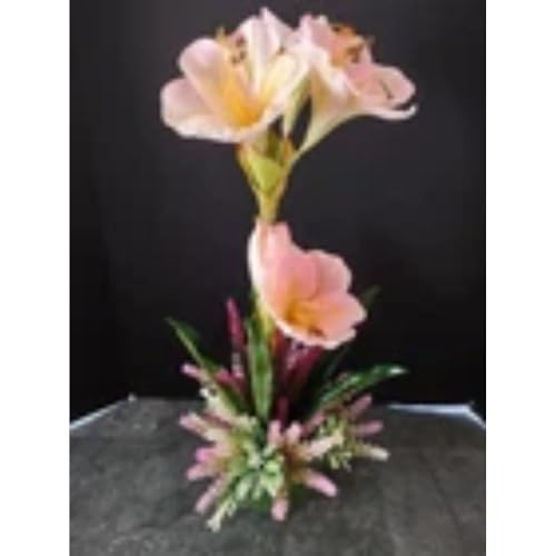 Silky Flower Store Mini Amaryllis Pink Silk Floral Arrangement, Faux Artificial Flowers, Decorative Home Accent, 20.5cm 1 1 Product: Mini Amaryllis Silk Floral Arrangements Pink Artificial Flowers