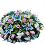 Product: Jucgghk Vivid and Realistic Floral Art Artificial Cemetery Flower Saddles, Rose Headstone Flower Saddle Outdoor Grave Decorations,Cemetery Memorial Flowers for Grave Tombstone Decorations