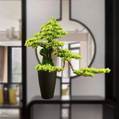 Product: MOOWI Artificial Bonsai Tree Floor Artificial Bonsai Tree Hotel Clubhouse Entrance Decoration Fake Plants Potted Plants Artificial Trees Plants