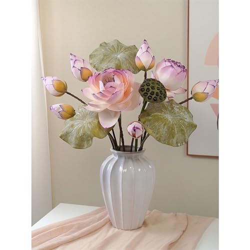 Product: Floral Installations Artificial Silk Flower Arrangement Zen Lotus Simulation Flower Arrangement High-Grade Coffee Table Decoration Party Decoration
