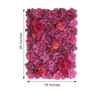 Product: Efavormart 13 Sq ft. | 4 Panels UV Protected Lifelike Assorted Silk Flower Wall Mats Panel Photo Booth Garden - Violet | Purple