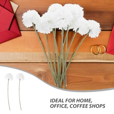 Product: LOGOFUN 30pcs Artificial Chrysanthemum Ball Flowers Bouquet for Home Office Wedding Decoration White