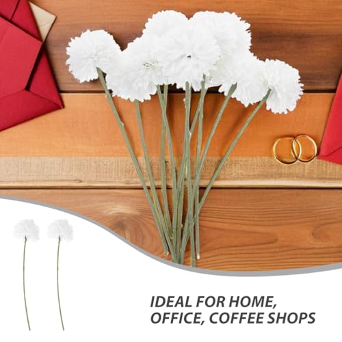 Product: LOGOFUN 30pcs Artificial Chrysanthemum Ball Flowers Bouquet for Home Office Wedding Decoration White