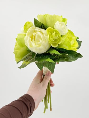 Product: 8 Stem Green Peonies Bouquet, Artificial Real Touch Peonies for Indoor Vase Home Table Centerpieces Wedding(NO VASE) for Wedding/Home Decoration
