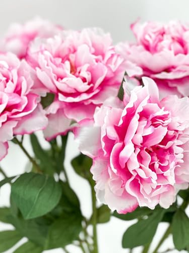 Product: 3PCS Pink/White Ombré Peony Stem,Pink Artificial Flowers, Fake Peony Bouquet for Table Centerpieces Wedding Party Home Decoration Indoor(NO VASE) for Wedding/Home Decoration