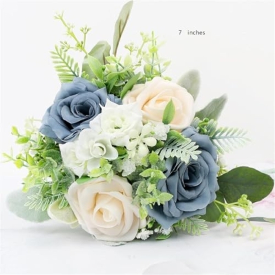 Product: Beautiful Flower Artistic Bridesmaid Bouquets, 4Pcs and 6Pcs Artificial Flowers for Weddings, Small Bouquets, Centerpieces for Ceremonies and Anniversary Proposals Used for Home Decoration, Weddings