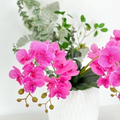 Product: 3PCS 18" Pink Orchid Artificial Flowers,Real Touch Orchid Flowers for Wedding Table DIY Floral Arrangement Party Home Decor(NO VASE) for Wedding/Home Decoration
