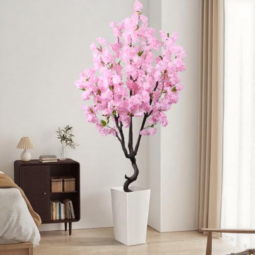 Product: Artificial Cherry Blossom Tree 5.58 FT Tall Faux Tree Decor Pink Cherry Blossom Tree Indoor for Home Room Decor Gift for Women