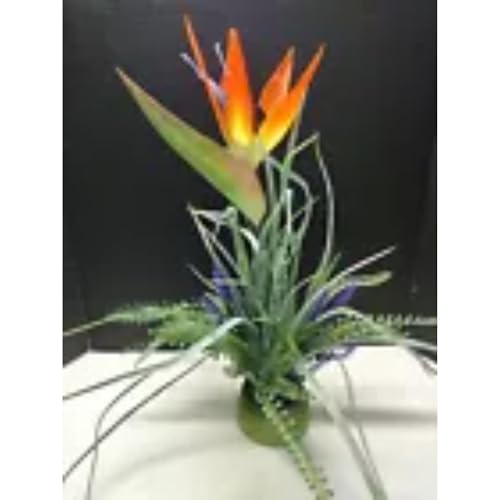 Silky Flower Store Orange Bird of Paradise Artificial Table Decoration, Faux Silk Tropical Flower, 17in 1 1 Product: Orange Bird of Paradise Table Decoration Artificial Flowers