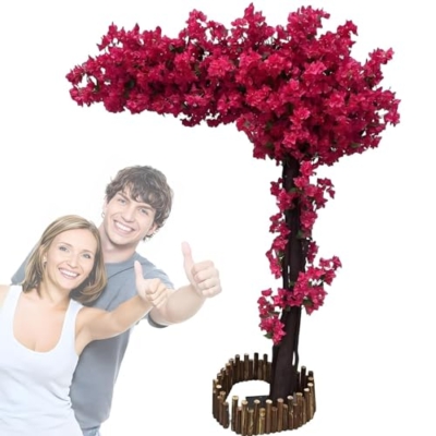 Product: Artificial Bougainvillea Tree,Tall Lifelike Bougainvillea Tree Tree,Large Fake Bougainvillea Trees,Faux Silk Bougainvillea,for Landscape and Venue Decoration - Indoor Outdoor Use,3 * 2.5m