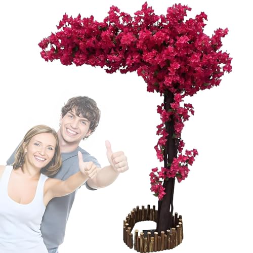 Product: Artificial Bougainvillea Tree,Tall Lifelike Bougainvillea Tree Tree,Large Fake Bougainvillea Trees,Faux Silk Bougainvillea,for Landscape and Venue Decoration - Indoor Outdoor Use,3 * 2.5m