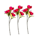 Product: 3PCS Red 3 Heads Magnolia Stem,30" Realistic Artificial Flower for Wedding Table DIY Floral Arrangement Party Home Decor(NO VASE) for Wedding/Home Decoration
