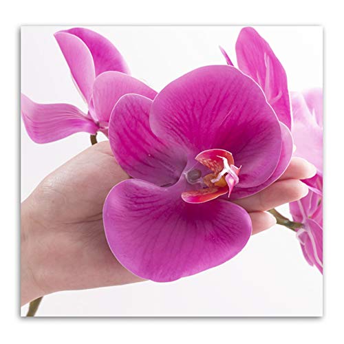 Product: Faux Purple Phalaenopsis Orchid, 5 Branches Butterfly Orchids with Electroplating Ceramic Flower Pot, Beautiful Artificial Flowers Bonsai for Decorating Home/Office/Meeting Room/Parlor Table Centerpie