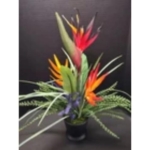 Product: Bird of Paradise On Disc Table Decoration, Weddings, Centerpiece Or Artificial Flowers