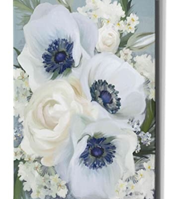 Product: Epic Graffiti 'Anemones in Blue I' by House Fenway, Giclee Canvas Wall Art, 18"x26"