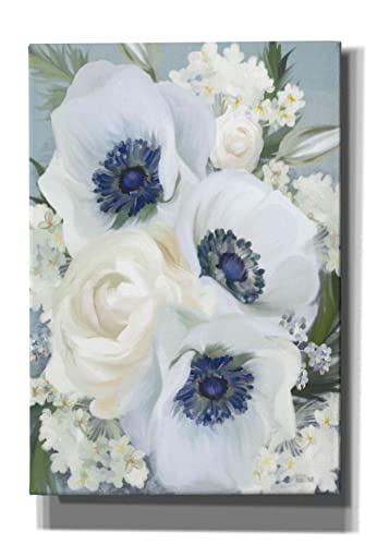 Product: Epic Graffiti 'Anemones in Blue I' by House Fenway, Giclee Canvas Wall Art, 18"x26"