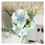 Product: LIBANGRONG-888 fake flowers in vase Simulation Flowers Camellia Peony Roses Wedding Flowers DIY Bouquet Pink Begonia Home Garden Party Decoration Artificial Flowers for Vase(Blue)