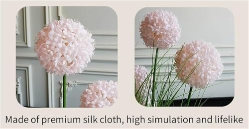 Product: Artificial Hydrangea in Beige Flower Pot, Realistic Silk Potted Plant for Home, Office & Hotel Décor (White)(Purple)
