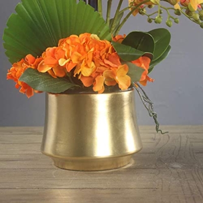 Product: CAIMIAO Artificial Flowers with Ceramic Vase,Artificial Orchid Bird of Paradise Artificial Flower Arrangement for Home Decoration Artificial Flowers