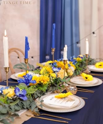 Product: TINGE TIME 9FT Artificial Sunflower Garland, Handcrafted Eucalyptus Garland with Flowers, Silk Sunflower Vine for Wedding Decoration Reception Sweetheart Table (Sunflower&RoyalBlue)