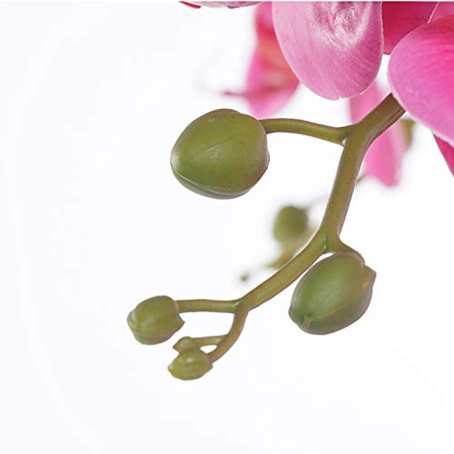 Product: Faux Purple Phalaenopsis Orchid, 5 Branches Butterfly Orchids with Electroplating Ceramic Flower Pot, Beautiful Artificial Flowers Bonsai for Decorating Home/Office/Meeting Room/Parlor Table Centerpie