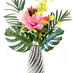 Product: 16" Tropical Flower Bouquet,Artificial Wedding Flowers for Home Decoration | Decor Floral, Centerpiece, DIY (NO VASE) Used for Dining Table Center, Wedding Parties, and
