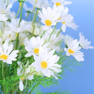 Product: 10 Pcs Artificial Daisy Flowers, Silk Faux Cosmos Chamomile for Home, Garden & Wedding Decoration (50cm)