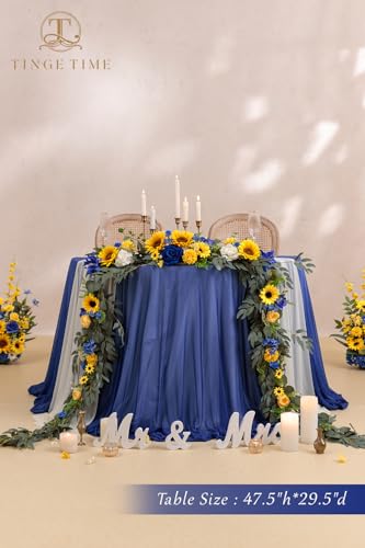 Product: TINGE TIME 9FT Artificial Sunflower Garland, Handcrafted Eucalyptus Garland with Flowers, Silk Sunflower Vine for Wedding Decoration Reception Sweetheart Table (Sunflower&RoyalBlue)