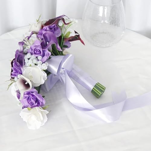 Product: Great Flowers 13" Purple Calla Lily Wedding Bouquet, Artificial Bridal Bouquet for Bride