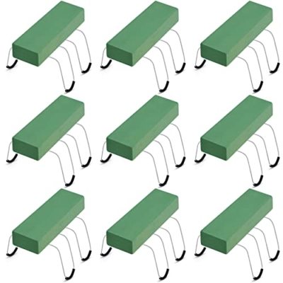 Product: Patelai 9 Pack Headstone Flower Saddle 12 Inch Grave Saddles for Cemetery Headstones for Wire Rustproof Galvanized Tombstone with Floral Foam for Grave Headstone Cemetery Floral Decorations