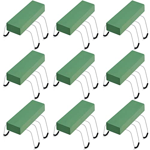 Product: Patelai 9 Pack Headstone Flower Saddle 12 Inch Grave Saddles for Cemetery Headstones for Wire Rustproof Galvanized Tombstone with Floral Foam for Grave Headstone Cemetery Floral Decorations