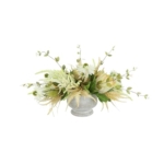 Product: Creative Displays, Fall Rudbeckia and Astilbe Arrangement in Stone Pot, Made in USA for Home or Office