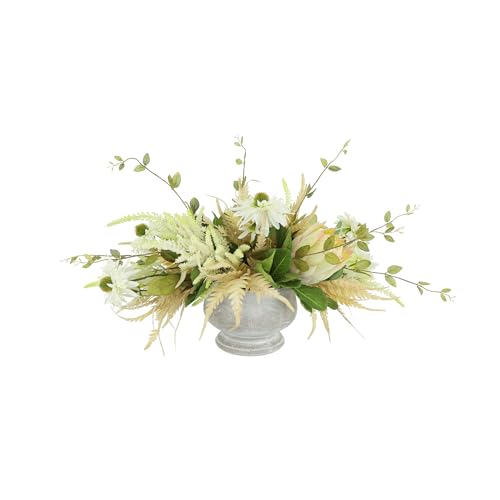 Product: Creative Displays, Fall Rudbeckia and Astilbe Arrangement in Stone Pot, Made in USA for Home or Office