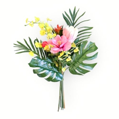 Product: 16" Tropical Flower Bouquet,Artificial Wedding Flowers for Home Decoration | Decor Floral, Centerpiece, DIY (NO VASE) Used for Dining Table Center, Wedding Parties, and